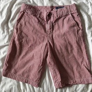 Polo Ralph Lauren Boys Seersucker Red White Shorts Sz 14 (12) - Picture 1 of 3