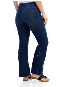 DEMOCRACY AbSolution High Rise Out There Flare Dark Denim Die Cut JEANS Gr. 4 Neu mit Etikett - Bild 1 von 5