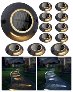 Solar Deck Driveway Lights, 12 Pack Solar Marina Dock Lights Outdoor Waterpro... - Picture 1 of 7