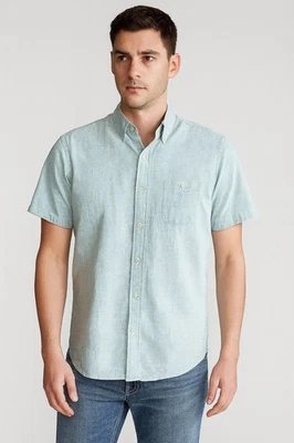 Weatherproof Vintage Men’s Shirt XL Green Short Sleeve Button Front Casual - Image 1 of 4