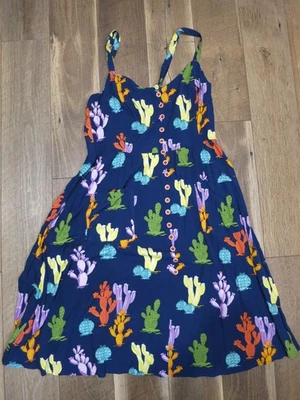 Vestido ModCloth X Collectif para mujer azul marino/multicolor viscosa cactus talla XL/12 Foto 1 de 4