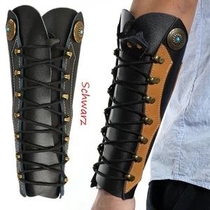Protector de brazo de cuero de vaca genuino de 2 colores proteger antebrazo caza con arco y tiro al blanco - Imagen 1 de 12