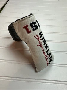 Kirkland Signature KS1 Blade Putter nero bianco copricapo mazza da golf - Foto 1 di 7