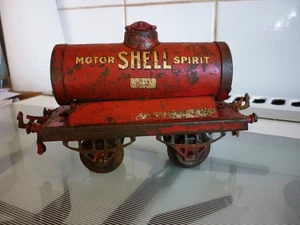 HORNBY O GAUGE SHELL TANKER WAGON DROP LINK - Picture 1 of 3