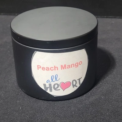Peach Mango Scented Handmade Candle - Image 1 of 4