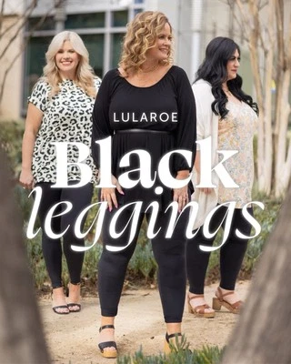 Leggings LuLaRoe negros lisos - TC - altos y con curvas Foto 1 de 4