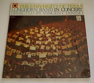The UNIVERSITY OF TEXAS Longhorn BAND IN CONCERT LP Record Album Vincent DiNino - Picture 1 of 2