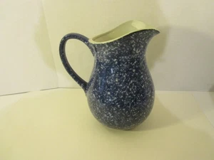 Vintage Otagiri Japan Blue Spackle Speckle Pitcher, 88 oz  8 5/8" TALL  #BR - Picture 1 of 8
