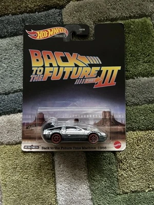 Hot Wheels 2021 Regreso al Futuro III Time Machine (DeLorean) 1955 - Plateado Foto 1 de 2