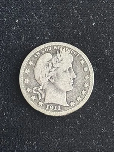 1911 (P) Barber Quarter - Picture 1 of 2