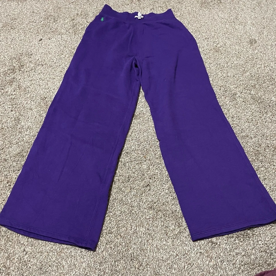 Pantalones deportivos Polo Ralph Lauren niños púrpura pierna ancha talla XL (16) cómodos Foto 1 de 4