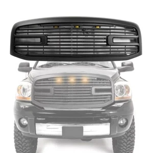 Mattschwarz Big Horn Frontgrill passt für Dodge Ram 1500 2006-2008 mit Latter - Bild 1 von 4