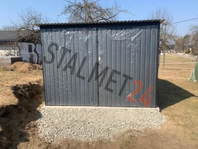 Blechgarage 3x2,5x2,14m Bauhütte Stahlhütte Blechhütte Baucontainer Fertiggarage - Bild 1 von 4