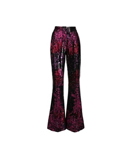 Pantalón acampanado adornado con lentejuelas Elie Saab talla 42 - Imagen 1 de 10