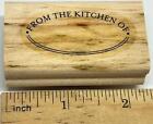 Stampin' Up From the Kitchen of OVAL LABEL TAG Wood Rubber Stamp Recipe Cooking