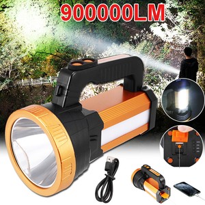 Super Bright LED Searchlight Portable Rechargeable Spotlight Handheld Flashlight