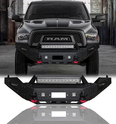 Vijay For 2019-2024 Dodge Ram 1500 Classic Front/Rear Bumper W/Winch Plate&Light - Image 1 of 4