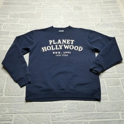 Sudadera VINTAGE Planet Hollywood Talla Mediana Nueva York Bordada Cuello Redondo Foto 1 de 4