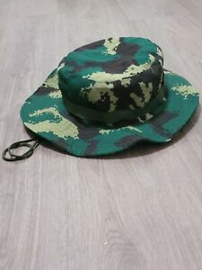 Green digital camo boonie hat with face and neck cover Size Large