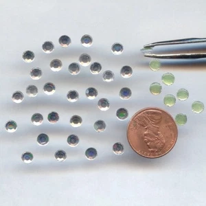 50 VINTAGE GLASS CRYSTAL FACETED 4.75mm. ROUND FLAT BACK HOTFIX RHINESTONES  964 - Picture 1 of 1