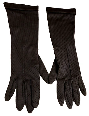 Guantes de Colección Talla M/L 7.5 Kayser Nylon Perforados Ópera Formales Marrón 13.5" Largo Foto 1 de 4