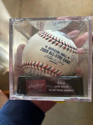 MLB Holo NL All Star Team 2009 firmado béisbol 20 más autos soporte personalizado Foto 1 de 4