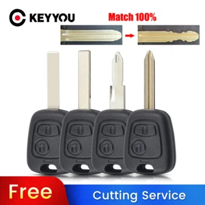 KEYYOU BLADE CUT by PHOTO Car key Case For Citroen C1 C2 C3 C4 For Peugeot 206 - Imagen 1 de 12