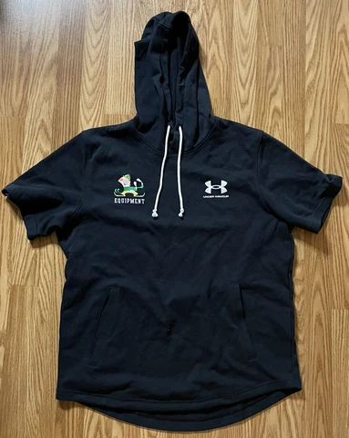 Notre Dame Football Team Issued Under Armour Sweatshirt Size Large Black Cover