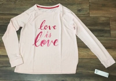 Top de pijama Sonoma Love Is Love suave y elástico PJ manga larga rosa  Foto 1 de 2