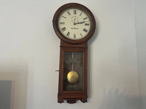 Antique Seth Thomas No. 2 Weight Driven Regulator Wall Clock 8-Day Cover