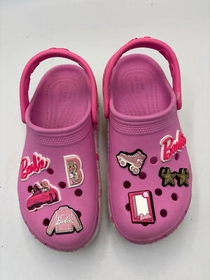Zueco Barbie X Crocs Cutie Crush Barbie rosa caramelo para niños talla J3, 208805-6SW Foto 1 de 4