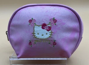 A Cool Rare Vintage Rare Sanrio 2007 Hello Kitty Roses Small Makeup Cosmetic Zip - Picture 1 of 8