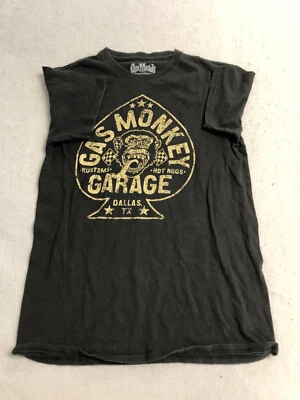Camisa pequeña para hombre Gas Monkey Garage gráfica Hot Rods negra manga corta Foto 1 de 4