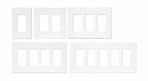 Placa de cubierta/cubierta de salida para interruptor de pared decorativa sin tornillos - 1-5 pandillas listadas UL - Imagen 1 de 11