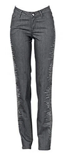 Jeans mit Pailletten von Linea Tessini - Grau Gr 19 und 20 Kurzgröße  NEU - Bild 1 von 1
