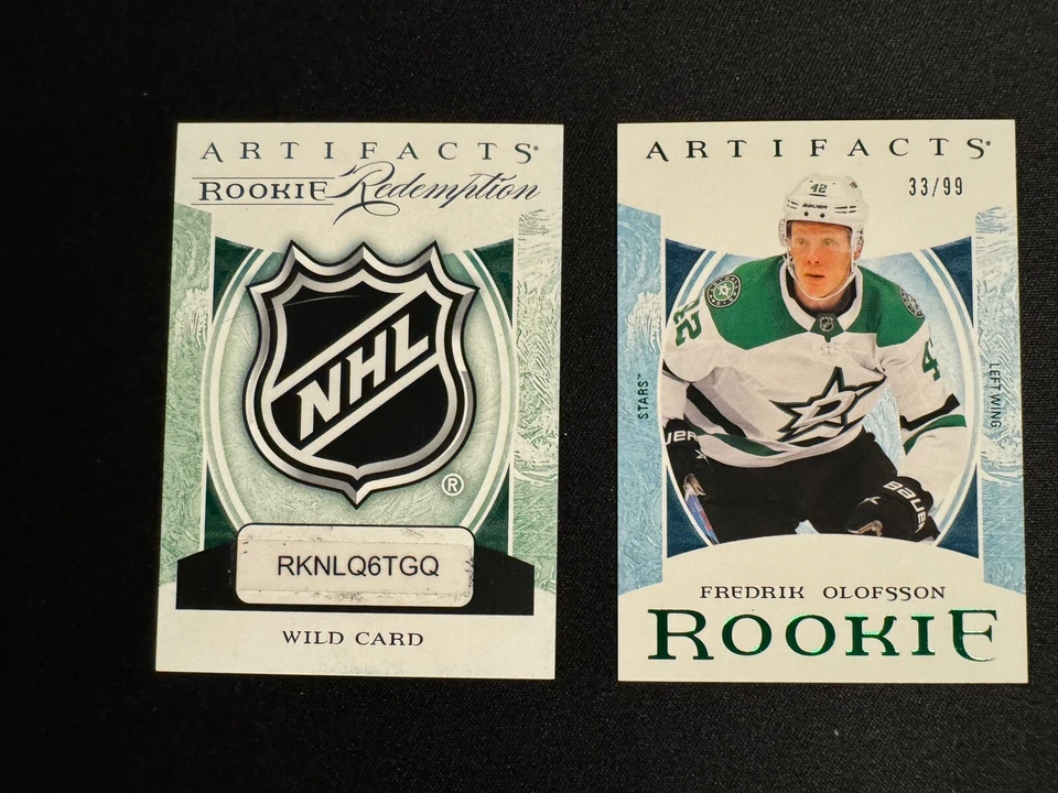 2022-23 UD Artifacts Fredrik Olofsson Rookie #239 Emerald 33/99 Dallas Stars - Image 1 of 2