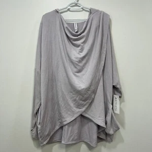 Athleta Purana Damen-Wickelsweatshirt 2XL lila neu mit Etikett $ 89 gekreuzte Kapuze weicher Strick - Bild 1 von 9