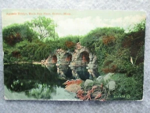 Antique Agassiz Bridge, Back Bay Fens, Boston. Massachusetts Postcard 1913 - Picture 1 of 3