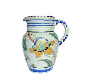 Vintage Honiton Ceramic Painted Floral Jug Pitcher Vase - Picture 1 of 10
