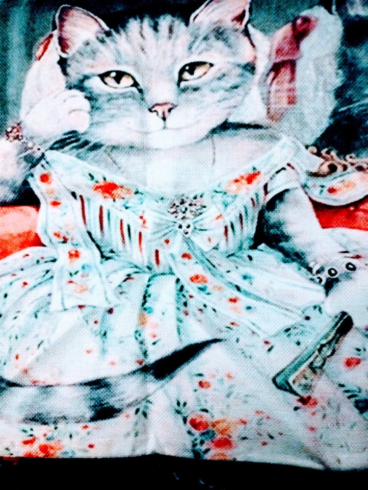 New Beautiful Large Renaissance Cat Cushion Cover (no filling) - Image 1 of 1