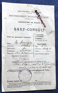 PARIS WW1 / SAUF CONDUIT 1916 Chemin de fer / PARIS plage... - Picture 1 of 1