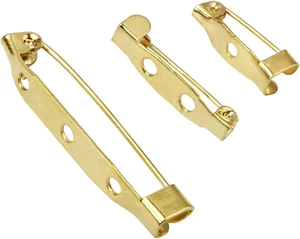 150PCS Metal Bar Pins Brooch Back Pin Safety Clasp for Name Tags Jewelry Making - Picture 1 of 7