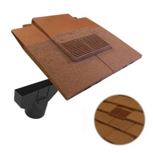 Granulated Sand Red Plain In-line Roof Tile Vent & Pipe Adapter, Concrete & Clay - Picture 1 of 6