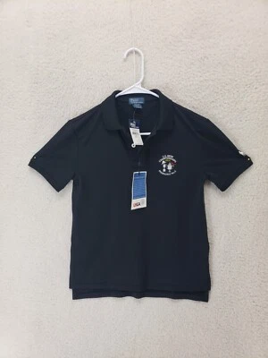 Camisa Ralph Lauren Niños Polos Mediana Negra Mezcla de Poli Manga Corta Tech Malla Foto 1 de 4