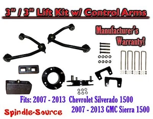 3" / 3" CONTROL ARM LIFT KIT FOR 2007 -2016 Chevy Silverado GMC Sierra 1500 - Foto 1 di 2