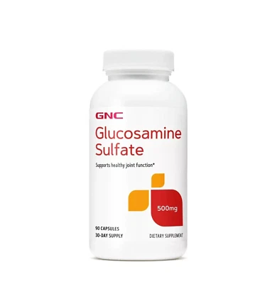 Suplemento para articulações de sulfato de glucosamina GNC 500 mg 90 cápsulas EXP 04/2026 - Imagem 1 de 2