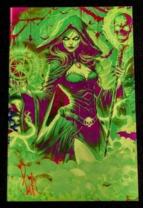 Gore Noir Fright Weaver Green Blacklight Variant Signed Surtur COA LE10 - Picture 1 of 3