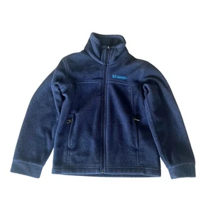Columbia Boy’s 6/7 Navy Front Full Zip Fleece Jacket  - Picture 1 of 5