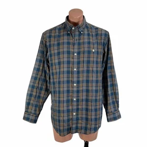 Orvis Oberhemd Herren kariert Baumwolle Button Down Hemd Large klassisch Vintage blau - Bild 1 von 8