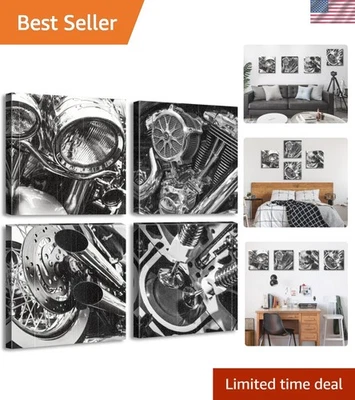 Retro Motorcycle Canvas Prints - Perfect Gift for Home and Office Decor - Image 1 of 4